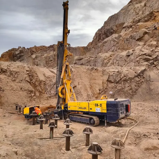 micropile works at project in KSA