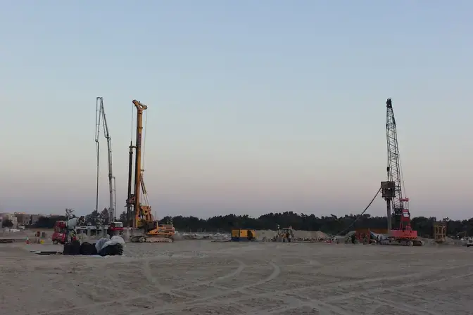 installation of bored piles
