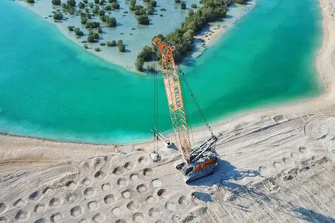 Dynamic compaction in progress