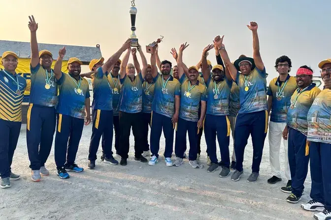 KSA wins the cricket match and lifts the trophy