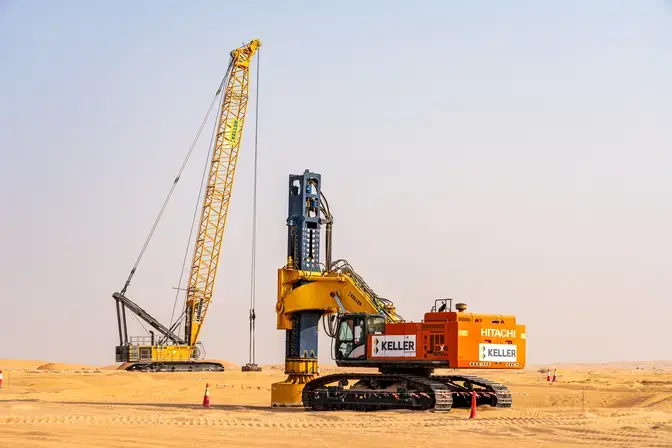 Ground improvement using Dynamic compaction and Rapid Impact Compaction Gas Plant