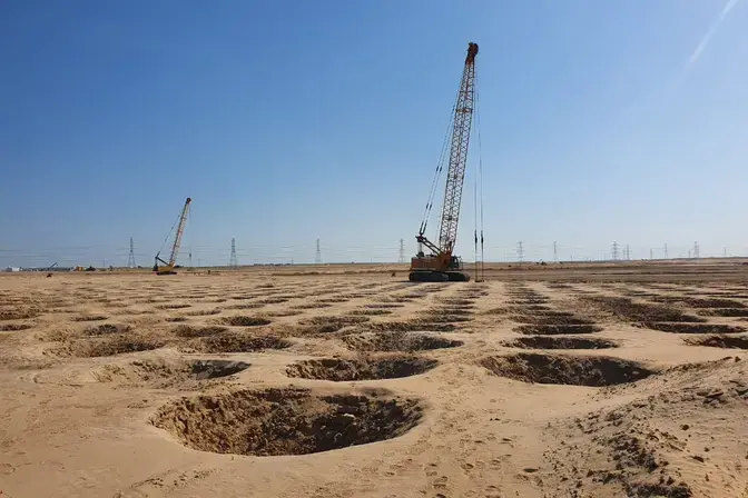 dynamic compaction works in progress at Zuluf