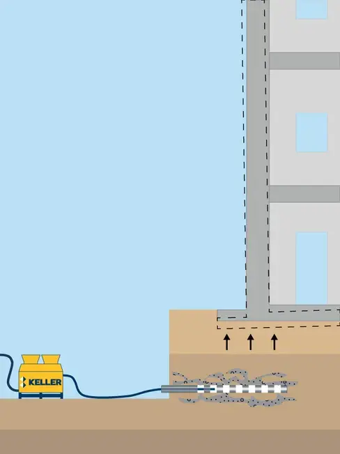 Compensation fracture grouting illustration