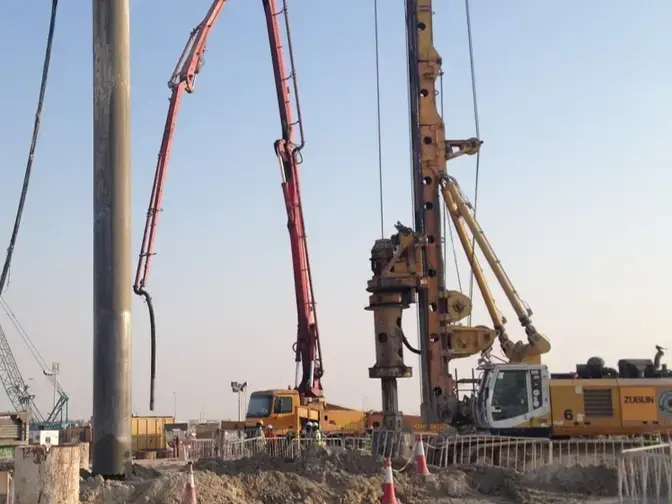 installation of CIS bored piles 