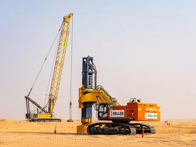 Ground improvement using Dynamic compaction and Rapid Impact Compaction Gas Plant