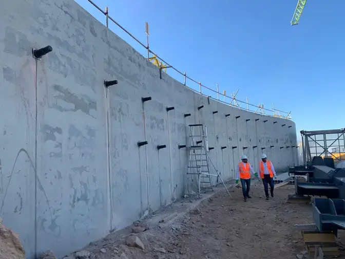 Slope stabilisatiom works at Trojena