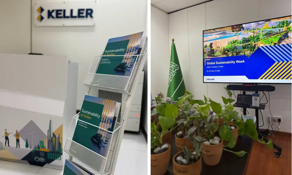 Sustainability brochures and plants