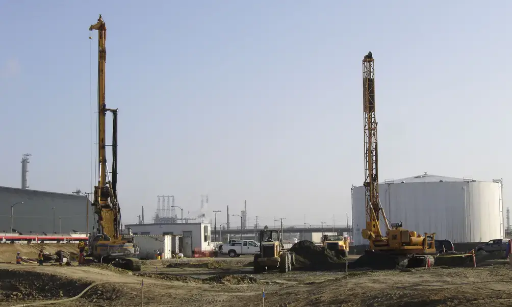 Keller on site at a petroleum fuel storage and distribution facility