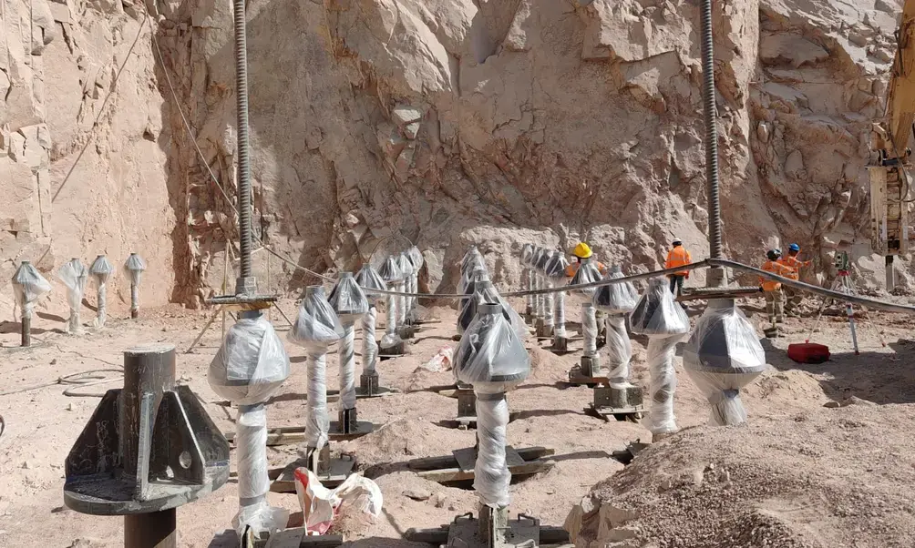 Earth retention works at Trojena