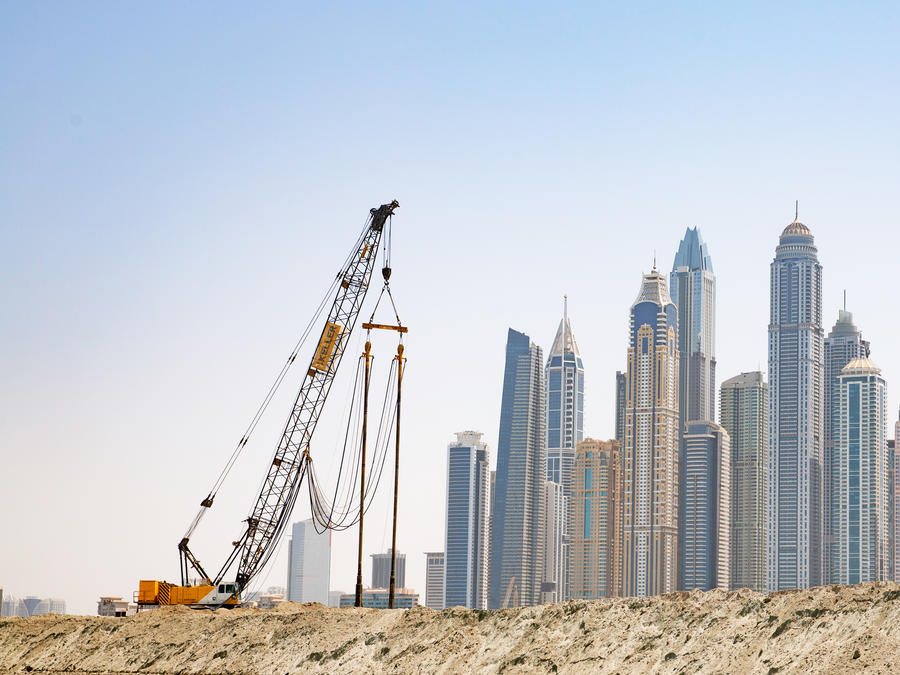 Keller rig with Dubai skyline
