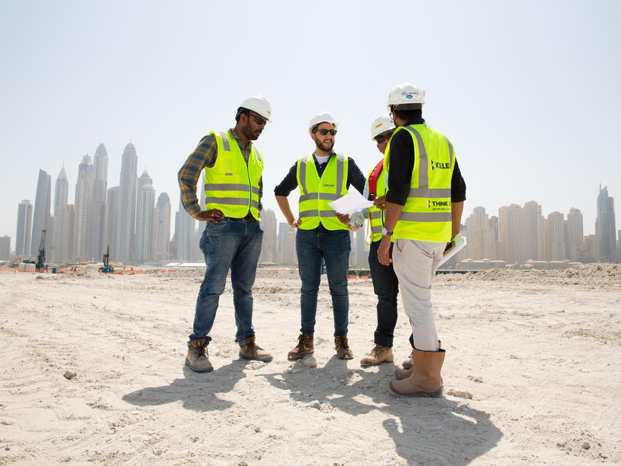 Keller staff on site in the Middle East