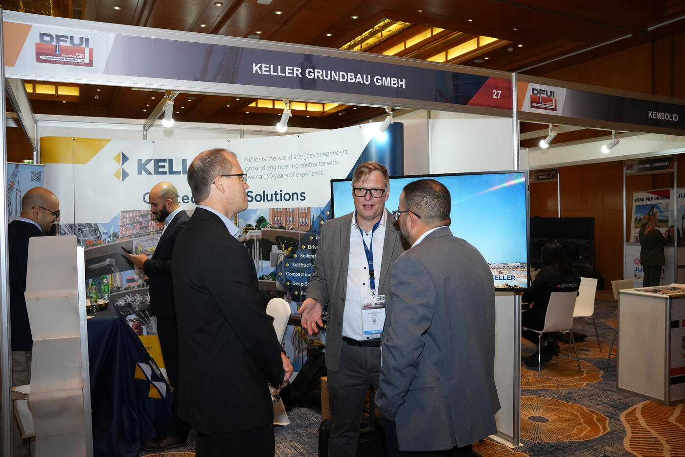 Visitors at Keller stand at DFUI Mena Conference