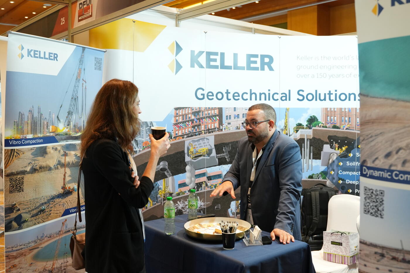 Visitor at Keller stand at DFUI Mena conference