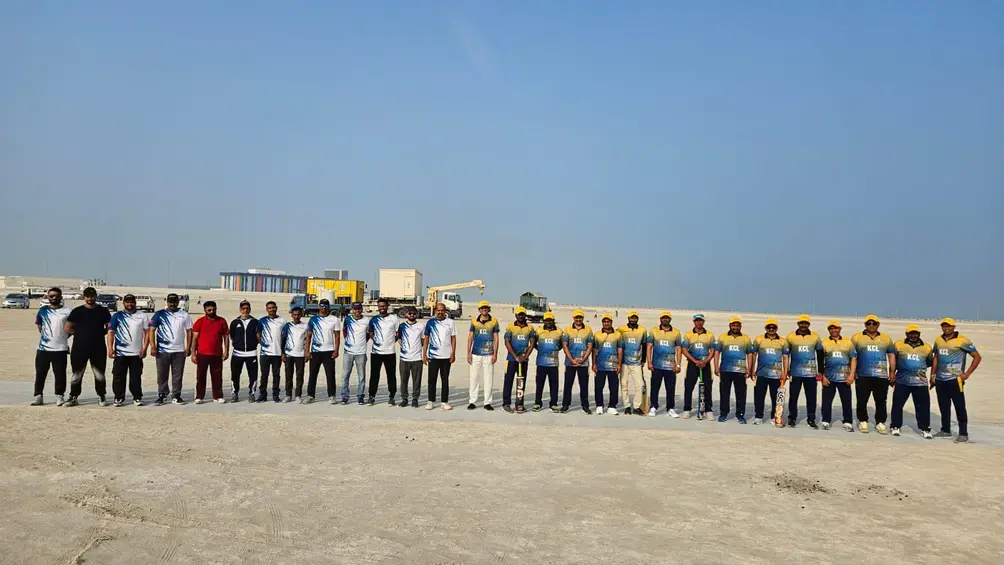 Teams standing together