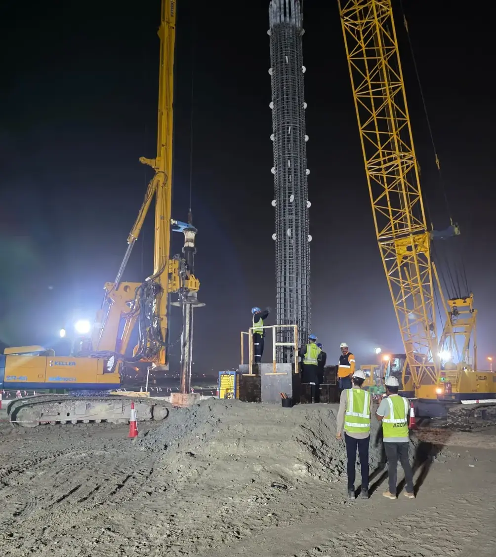 piling works in progress