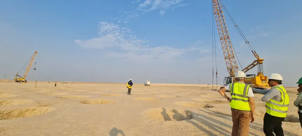 dynamic compaction works at Zuluf