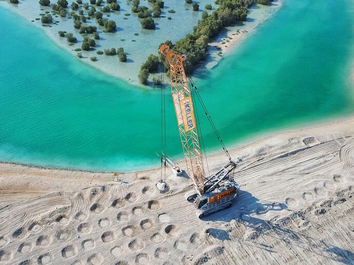 Dynamic compaction in progress