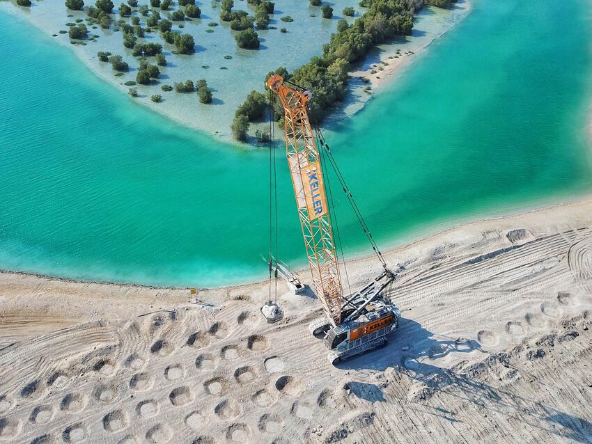 Dynamic compaction in progress
